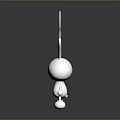 Cute White Rabbit Keychain With Pink Ears Chest Decoration And Hanging Loop