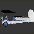 Blue and White Aerospace Model Aircraft with Wing Structure for Space Exploration