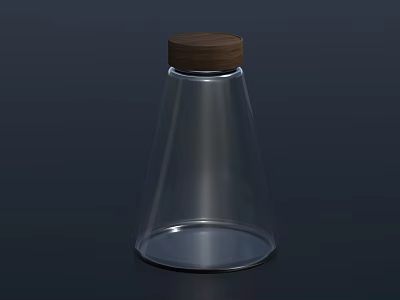 Elegant Ceramic Vessel With Wooden Lid For Home Kitchen Storage 3d model