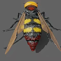 Vibrant Reptile Lizard With Yellow Head And Black Scaled Body Details