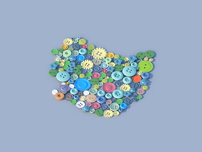 Button sketch ornaments 3d model