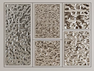 Decorative Wall Panels With Various Textures And Design Patterns For Interior 3d model