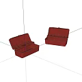 Two Open Red Metal Toolboxes With Interior Compartments For Storage