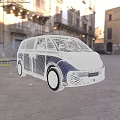 Volkswagen ID Buzz Cargo Modern Blue White Electric Van Exterior