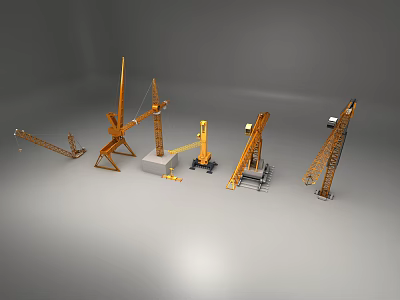 modern tower crane 3d model modern tower crane 3d model