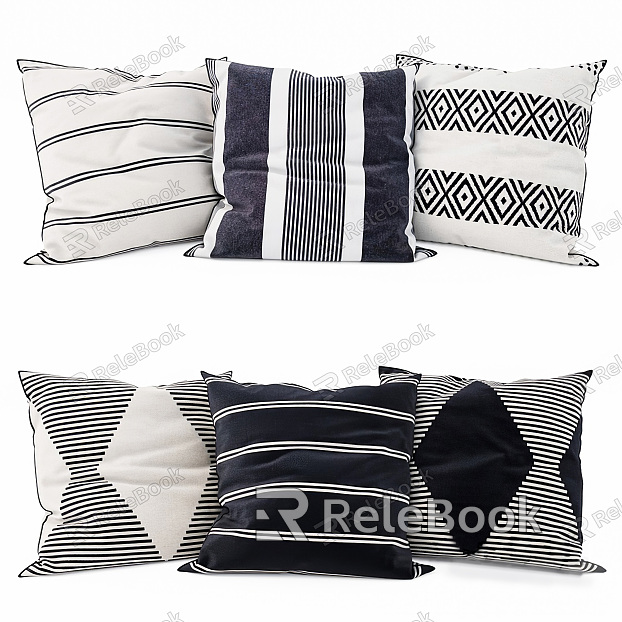 Modern pillow pillow combination model