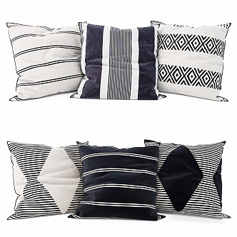 Modern pillow combination 3d model