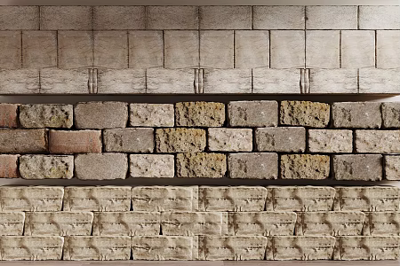 Stone wall stone 3d model