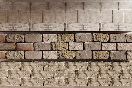 Stone wall stone 3d model