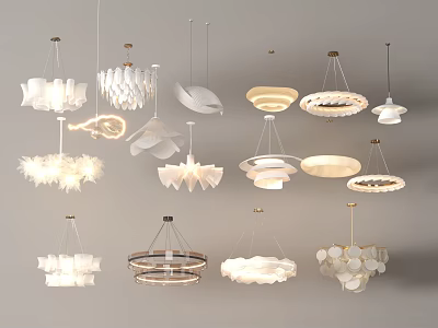 Modern Chandelier Collection With Various Shapes And Styles For Interior Decor 3d model