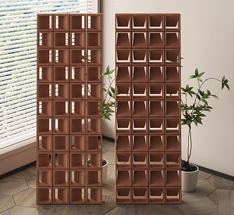 Modern cement brick partition hollow brick partition hollow cement brick 3d model