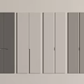 Modern Minimalist Cabinet Door Panels In Various Color Tones With Simple Handles