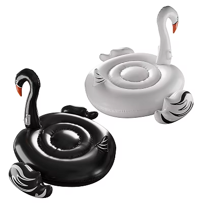 Black And White Inflatable Swan Shaped Pool Floats For Leisure 3d model Black And White Inflatable Swan Shaped Pool Floats For Leisure 3d model