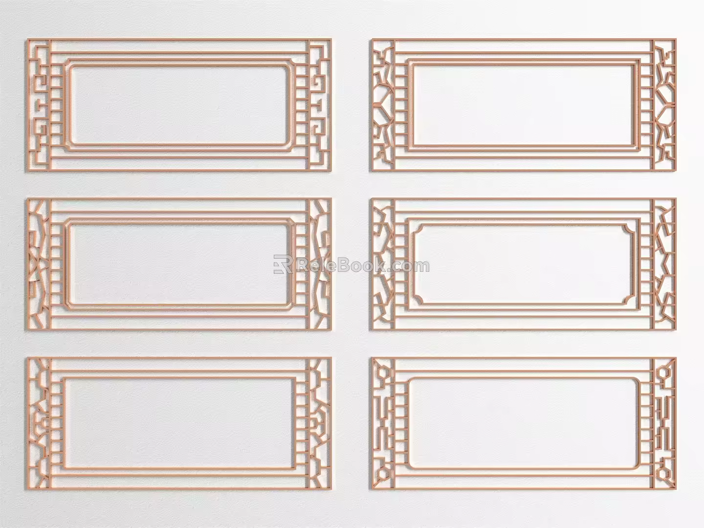 New Chinese-style lines carved 3d model