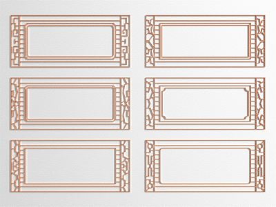 New Chinese-style lines carved 3d model