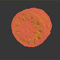 Brown Woven Spherical Household Item With Intricate Circular Pattern And Smooth Surface