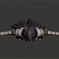 Detailed Fantasy 3D Character Model With Hooded Robe Armor Belt And Outstretched Arms