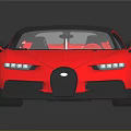 Red and Black Sports Car with Sleek Design Shiny Exterior Headlights and Reflective Wheels