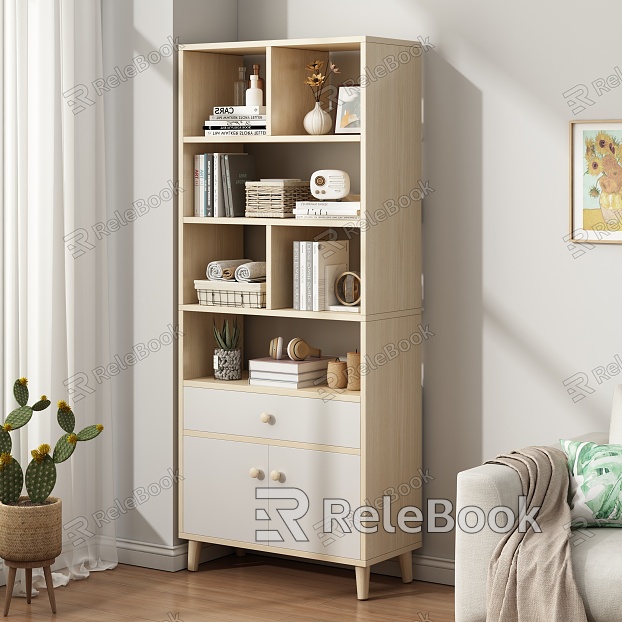 Modern Bookcase Storage Rack Bookshelf model