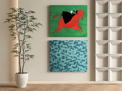 modern decorative painting 3d model