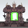 Modern Gate Sci-Fi Landscape Gate Game Theme Landscape Gate 3d model