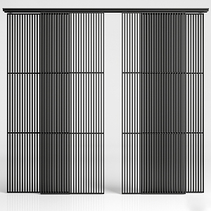 Modern sliding door grille sliding door 3d model