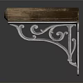 Classic Wooden Bench With Ornate Metal Legs And Smooth Seat Surface Design
