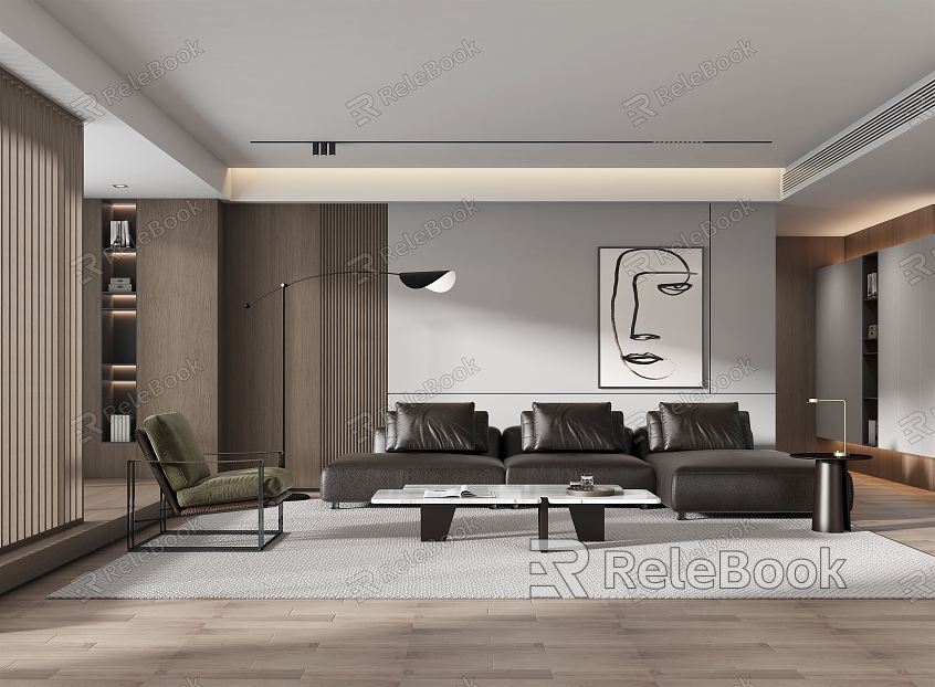 modern living room model