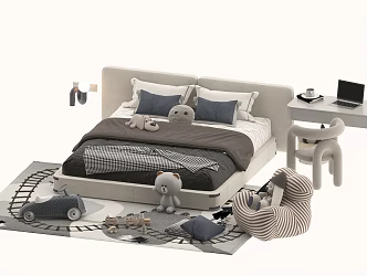 Children's room bed 3d model