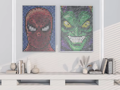 Modern Decorative Painting Home Decorative Painting Mei Chen Pendant 3d model