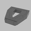 Gray Geometric 3D Model Design With Hollow Center And Structural Edges 3d model
