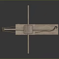 Industrial Equipment With Wooden Construction Cross Beams Rope System And Manual Operation