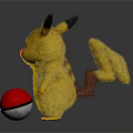 Pikachu Game Movie Character With Yellow Fur Red Cheeks And Poké Ball