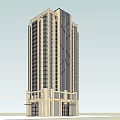 Modern Office Building With Glass Facade And Tall Architectural Structure