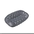Blue Curved Multi Person Sofa With Diamond Pattern Velvet Upholstery And Metal Legs For Modern Living Room