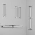 Modern Linear Wall Lights Featuring Vertical Horizontal Styles And Different Sizes 3d model