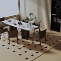 Modern dining table 3d model