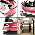 Modern Red And White Bus Exterior Design With Sleek Body And Large Windows