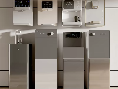 Modern Various Styles Household Electrical Appliances With Silver Gray Color And Sleek Design 3d model