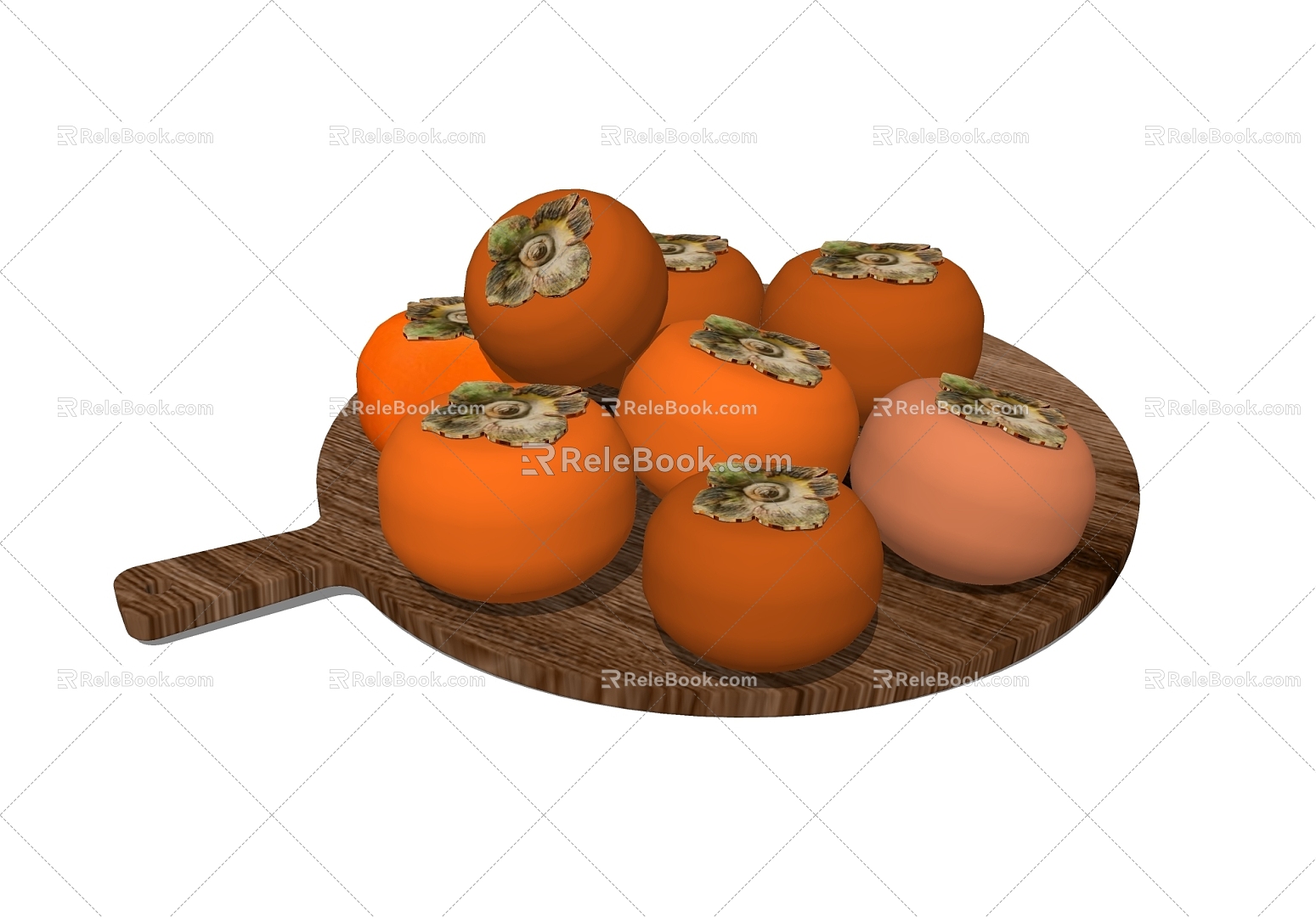 Persimmon fruit 3d model