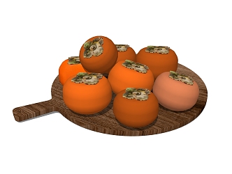 Persimmon fruit 3d model