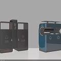 Public Facilities Modern Trash Bins With Recycling And Waste Classification Design 3d model