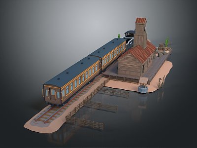 Modern Train Station model