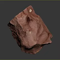 Natural Red Wood Stone With Rough Surface And White Specks Design 3d model