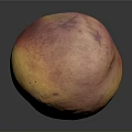 Fresh Ripe Peach With Red And Yellow Skin On Black Surface