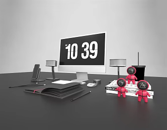 Modern Computer Desk 3d model