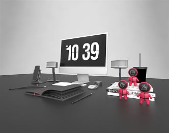 Modern Computer Desk 3d model