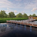 Modern Resort High Beach Resort 3d model