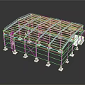 Modern Industrial Building Steel Frame Structure With Supporting Columns And Beams