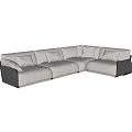 Miloti Minotti multiplayer corner sofa 3d model